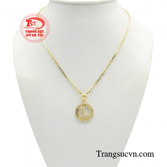 Bộ dây chuyền chữ thời thượng 18k