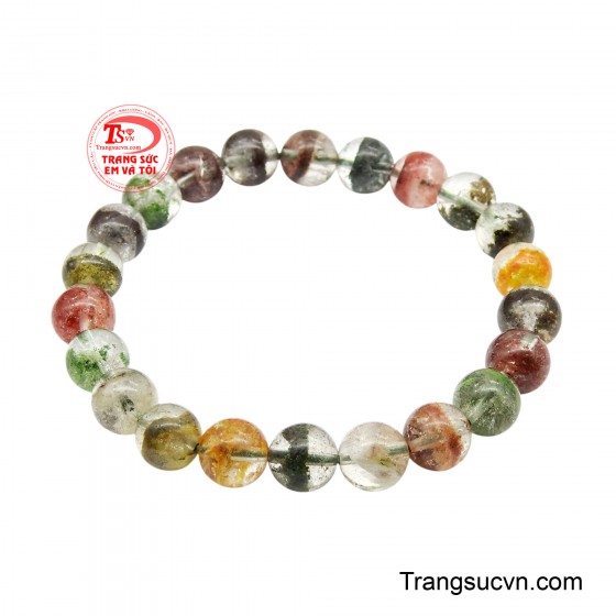 Chuỗi tay thạch anh cát ngũ sắc