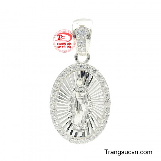 Mặt dây chuyền bạc đức mẹ