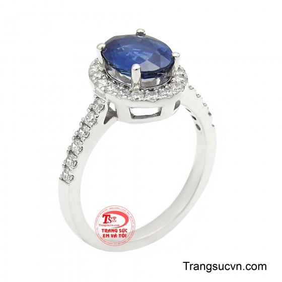 Nhẫn Nữ Bạc Sapphire Kiều Diễm