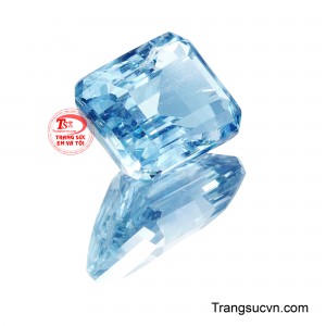 Tông xanh trong trẻo lan tỏa khắp từng giác cắt, tạo nên hiệu ứng phản chiếu mềm mại như ánh nắng lấp lánh trên mặt biển. 