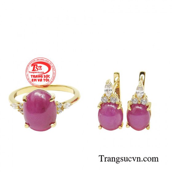 Bộ nữ trang ruby quý phái
