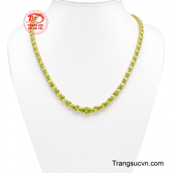 Dây chuyền peridot thời thượng