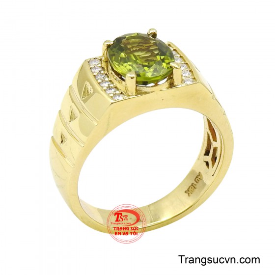 Nhẫn nam peridot bản lĩnh