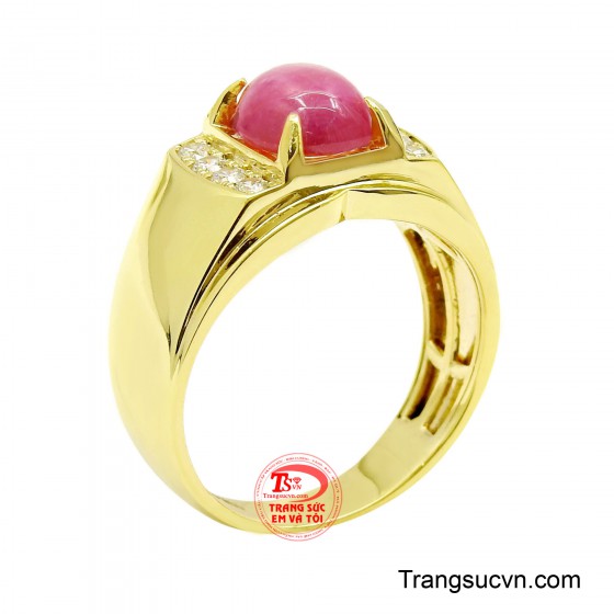 Nhẫn nam ruby phái mạnh
