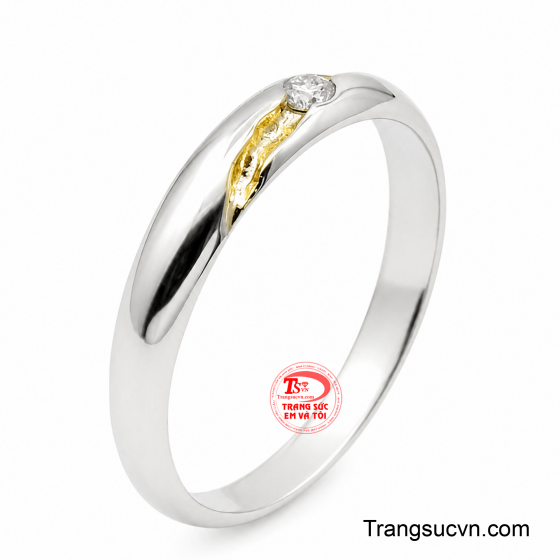 Nhẫn nữ vàng trắng thiên kim