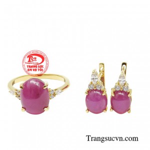 Bộ nữ trang ruby quý phái