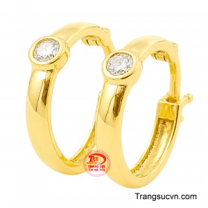 Hoa tai vàng 18k tỏa sáng