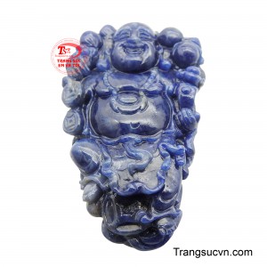 Mặt sapphire Phật Di Lặc bình an