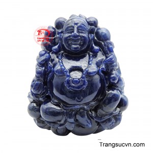 Mặt Sapphire Phật Di Lặc như ý