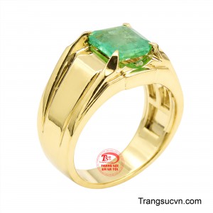 Nhẫn nam emerald sang trọng