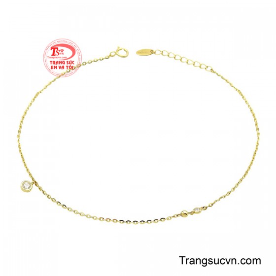 Lắc chân vàng 10k trẻ trung