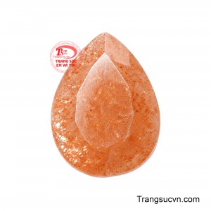 Đá Mặt Trời May Mắn mang vẻ đẹp ấm áp với gam màu cam vàng tự nhiên.