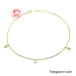 Lắc chân vàng 10k thanh lịch