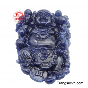 Tác phẩm được chế tác tinh xảo với sắc xanh lam đậm huyền bí, tạo nên vẻ đẹp sang trọng và đầy cuốn hút. 
