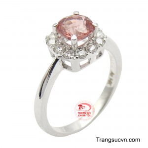 Nhẫn vàng 14K gắn đá Spinel