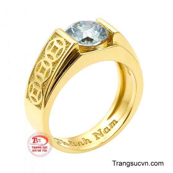 Nhẫn Nam Kim Tiền Phú Quý