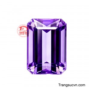 Viên Thạch Anh Tím Hộ Mệnh sở hữu sắc tím thiên nhiên sang trọng cùng kiểu dáng chữ nhật cắt góc toát lên vẻ đẹp thanh lịch và đầy cuốn hút. 