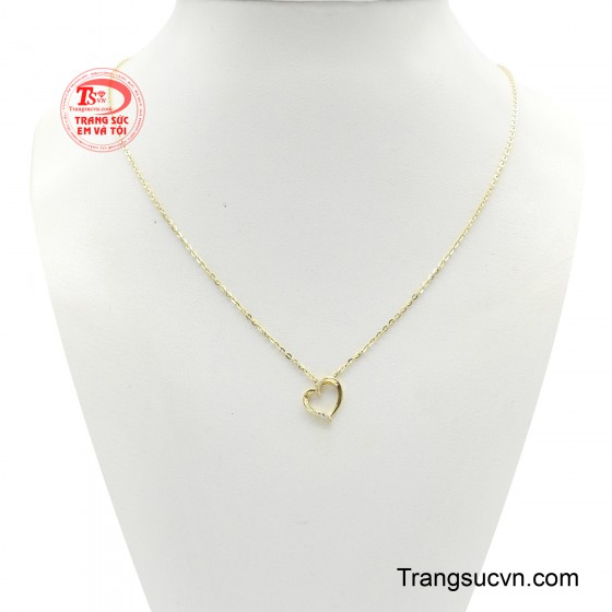 Dây Chuyền Trái Tim Rạng Ngời