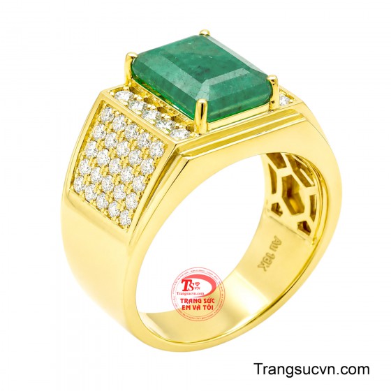 Nhẫn Nam Emerald Khí Chất