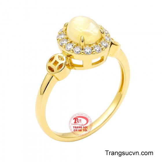 Nhẫn nữ Sapphire Kim Tiền