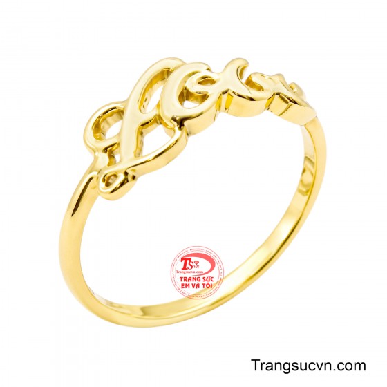 Nhẫn Nữ Vàng Tình Yêu Gắn Kết