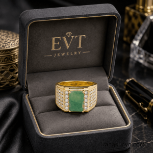 Nhẫn Nam Emerald Khí Chất phù hợp với phong cách quý ông thành đạt và tự tin. 