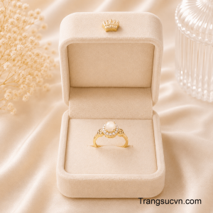 Tổng thể chiếc nhẫn không thiên về sự phô trương mà hướng đến một vẻ đẹp cân đối, mềm mại và sang trọng.