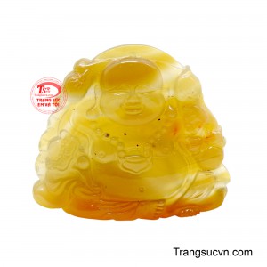 Phật Di Lặc Mã Não Hoan Hỷ nổi bật với hình tượng Đức Phật Di Lặc có nụ cười viên mãn, thần thái phúc hậu và dáng vẻ an nhiên. 