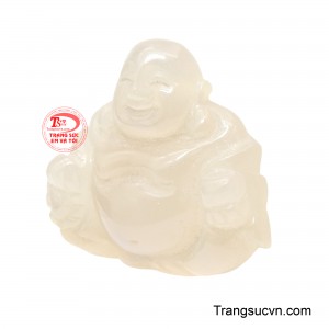 Hình tượng Đức Phật Di Lặc với nụ cười hoan hỷ, thần thái phúc hậu gợi lên cảm giác bình an, vui vẻ và viên mãn. 