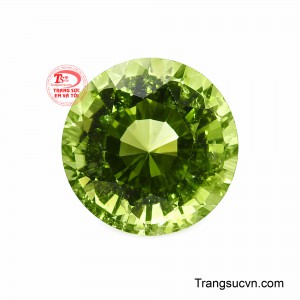Viên Peridot Thịnh Vượng mang sắc xanh phớt vàng tươi sáng đặc trưng