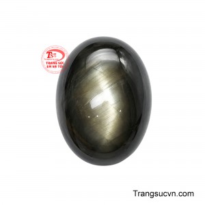 Viên Sapphire Sao Vượng Khí sở hữu sắc đen huyền bí pha ánh lụa mềm sâu, viên Sapphire Sao Vượng Khí gây ấn tượng bởi hiệu ứng ngôi sao tự nhiên nổi bật trên bề mặt cabochon. 