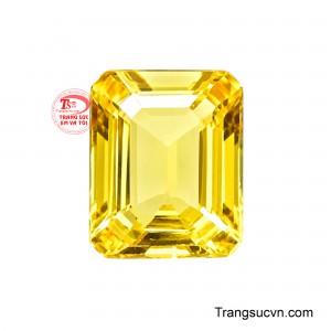 Viên Sapphire Vàng Thời Thượng sở hữu dáng chữ nhật thanh thoát, mang vẻ đẹp hiện đại và sắc sảo. 