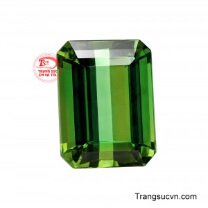 Các giác cắt rõ ràng giúp ánh sáng phản chiếu theo từng lớp, làm nổi bật độ sâu, độ trong và sắc xanh đặc trưng của Tourmaline. 