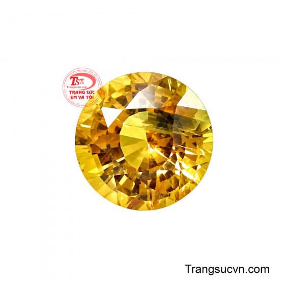Viên Saphire vàng cam đẹp