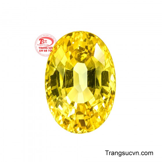 Viên sapphire vàng trong suốt