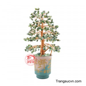 Cây Phong Thủy Canxedon Ngọc Thụ là tác phẩm phong thủy mang vẻ đẹp thanh nhã, kết hợp những mảnh thạch anh rêu xanh tự nhiên với nghệ thuật tạo hình bonsai thủ công.