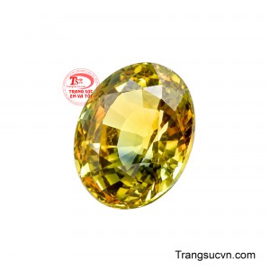 Viên đá sapphire vàng tượng trưng cho sự giàu sang, phú quý, may mắn, trí tuệ, và sự lạc quan. 