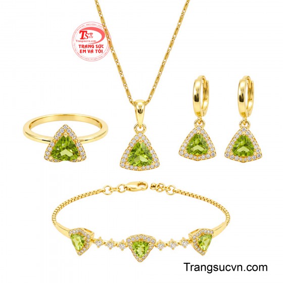 Bộ Trang Sức Peridot Kiều Diễm
