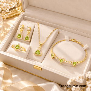 Bộ Trang Sức Peridot Kiều Diễm có giấy kiểm định là lựa chọn dành cho những khách hàng đề cao sự minh bạch và giá trị lâu dài của đá quý. 