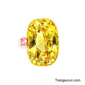 Viên Sapphire Vàng Chiêu Tài nổi bật với sắc vàng quý phái, gợi lên vẻ đẹp ấm áp, rạng rỡ và sức hấp dẫn đầy cuốn hút. 
