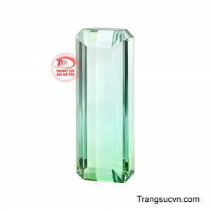 Hai sắc thái hòa quyện tự nhiên, tạo cảm giác như ánh ban mai đang tan vào dòng nước ngọc, vừa thanh khiết vừa giàu sức sống.