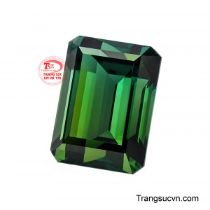 Không chạy theo sự lấp lánh phô trương, Viên Tourmaline Lục Thần chinh phục người thưởng lãm bằng sắc xanh quyền quý và phong thái hiện đại.