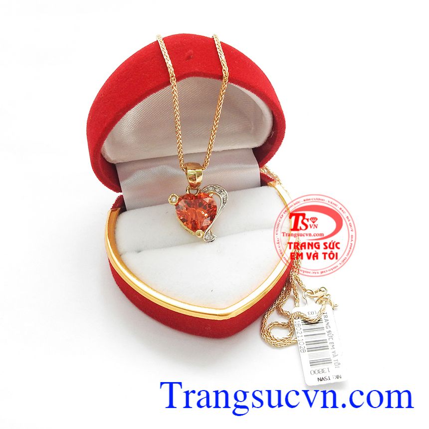 Bộ dây chuyền trái tim điệu đà, trang sức bộ Bộ dây chuyền trái tim điệu đà, trang sức bộ