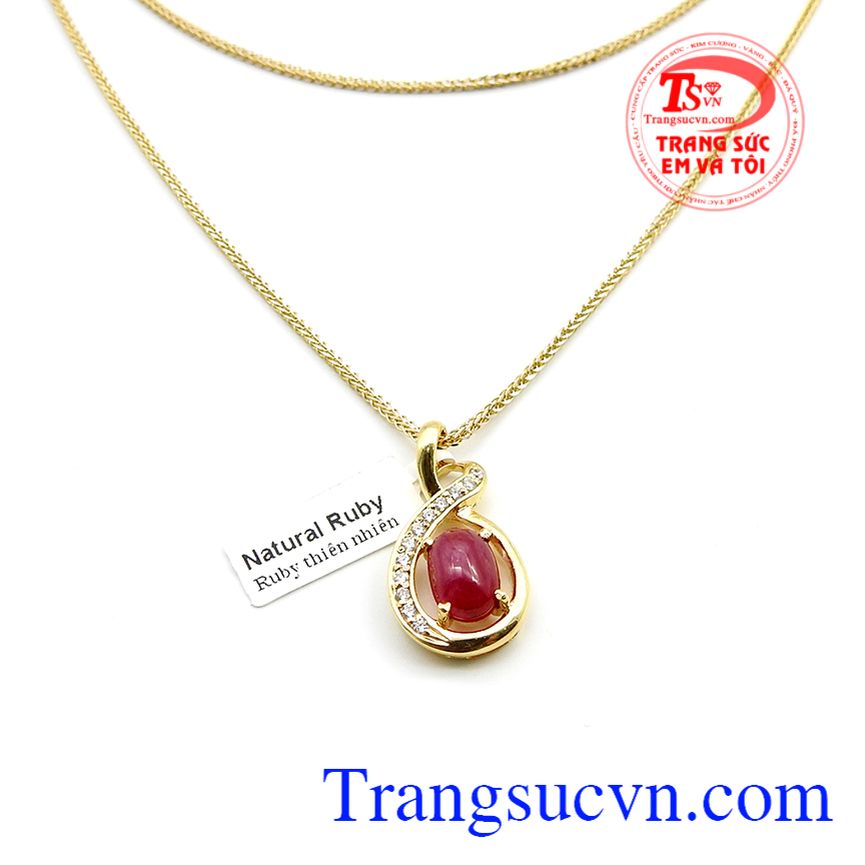 Bộ dây ruby thiên nhiên bình an, trang sức bộ
