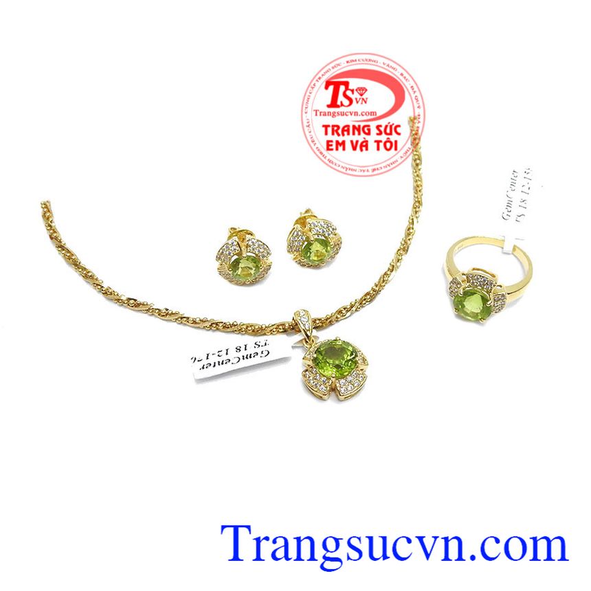 Bộ trang sức peridot thịnh vượng, trang sức bộ, peridot Bộ trang sức peridot thịnh vượng, trang sức bộ, peridot