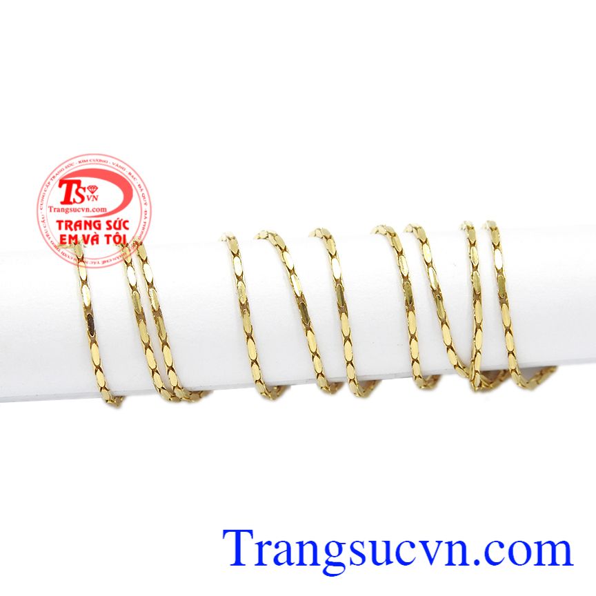 Dây chuyền vàng nữ trang nhã, Dây chuyền vàng Italy, Dây chuyền vàng tây