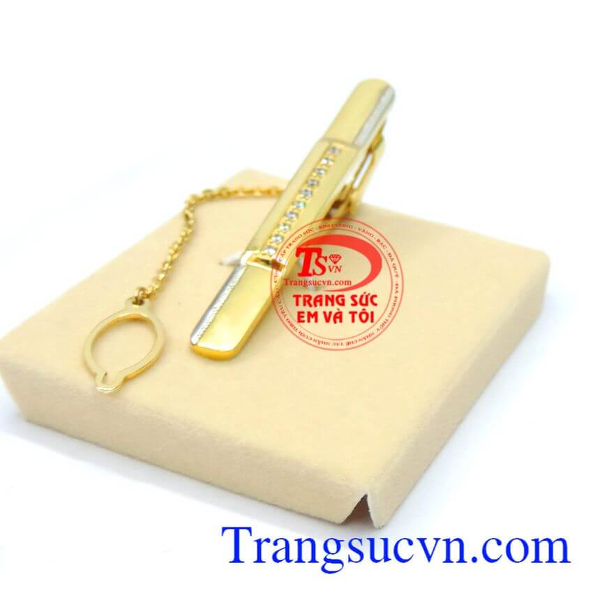 Kẹp Caravat vàng quà tặng, kẹp caravat vàng