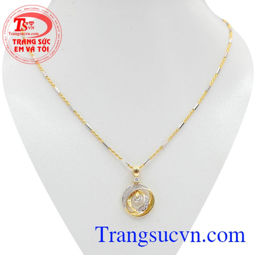 Bộ dây chuyền nữ đính đá phong cách, Bộ dây chuyền nhập khẩu cá tính, Bộ dây chuyền vàng tây thời trang