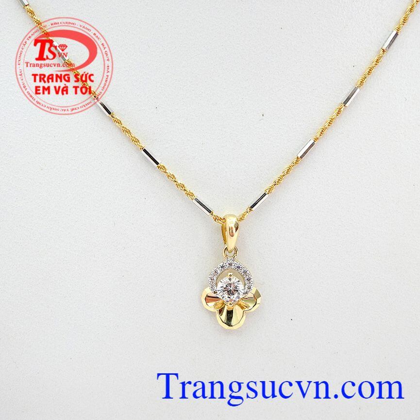 Bộ dây chuyền nhập khẩu thời trang mới,  Bộ dây chuyền nữ nhập khẩu, Bộ dây chuyền nữ vàng tây